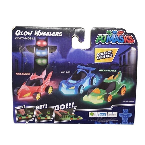PJ Masks Glow Wheelers Owl Glider and Gekko Mobile Vehicles Toys NEW - Picture 8 of 10